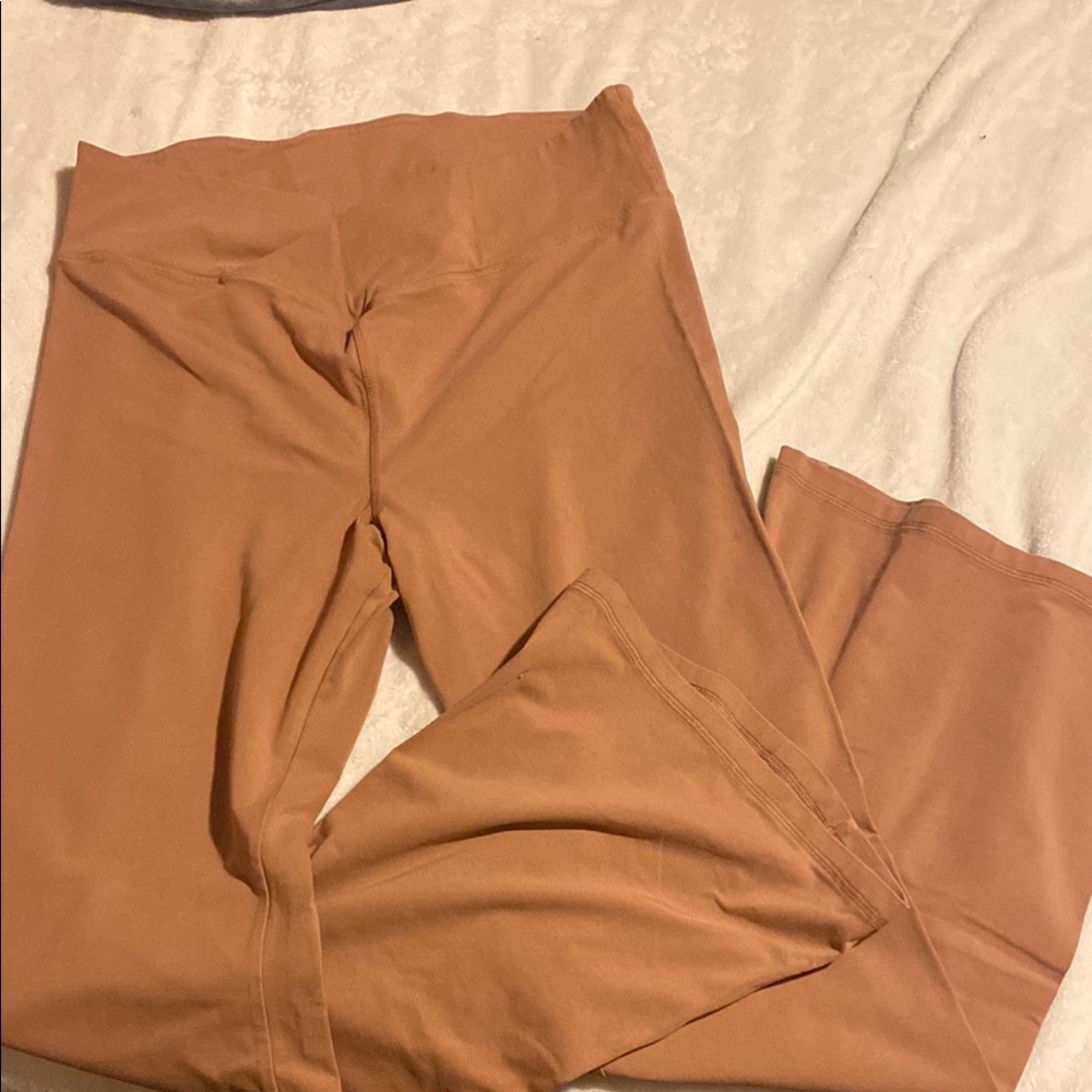 Victoria’s Secret pink tan flare leggings